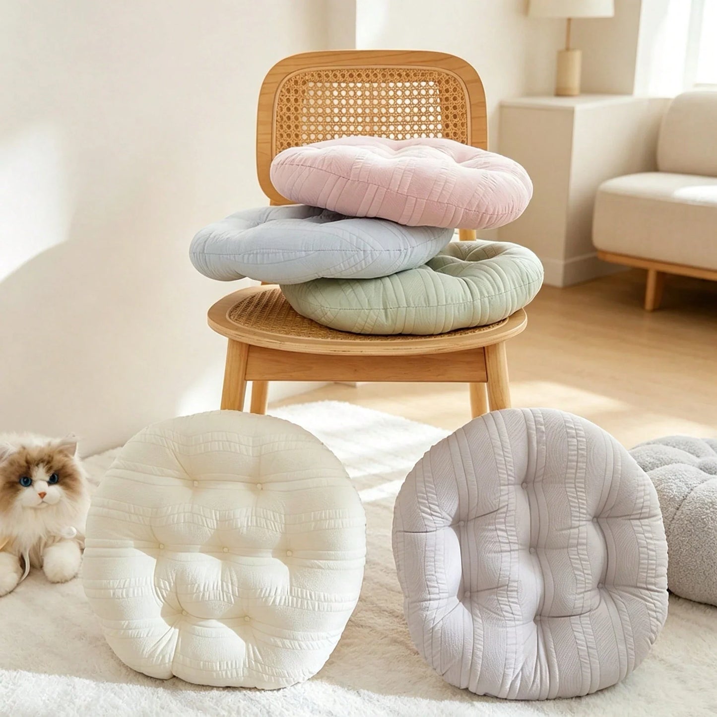 Anti-Slip Strap Seat Cushion for Office & Home Chairs