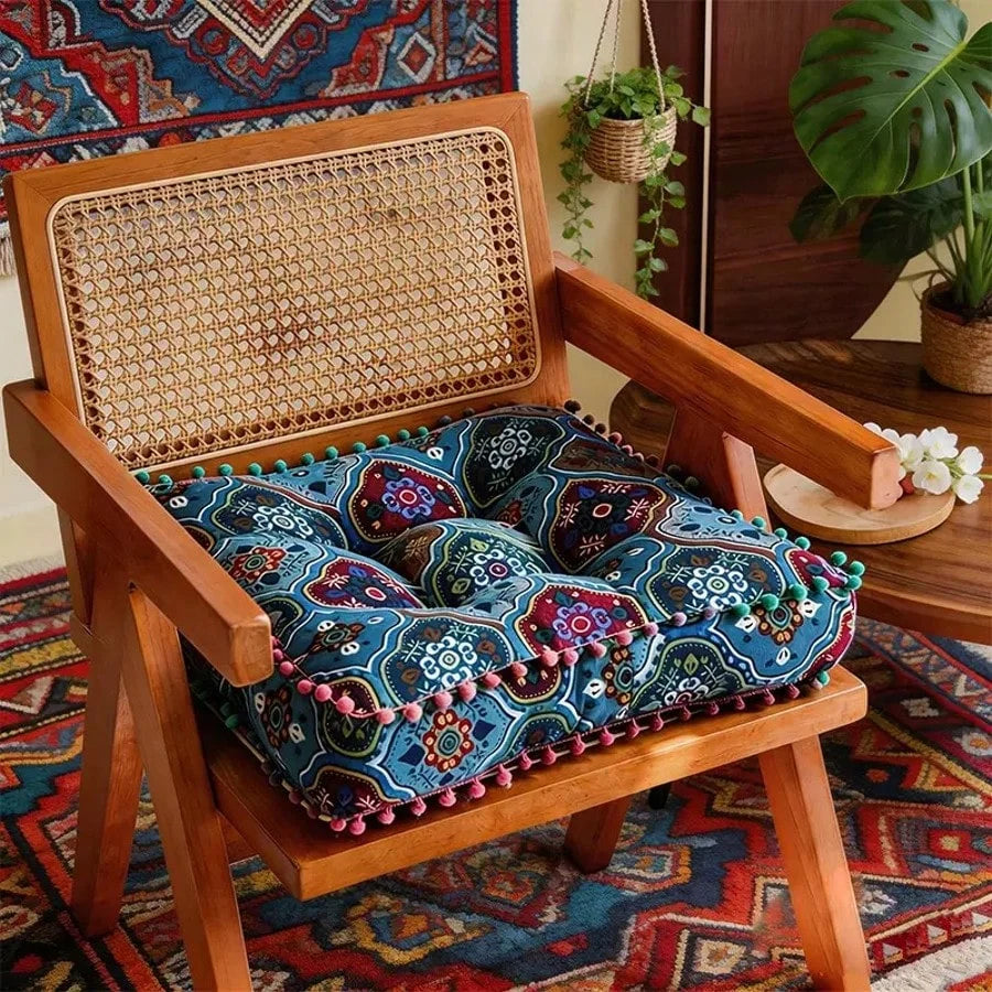 Bohemian Moroccan Round Meditation Floor Cushion Pillow