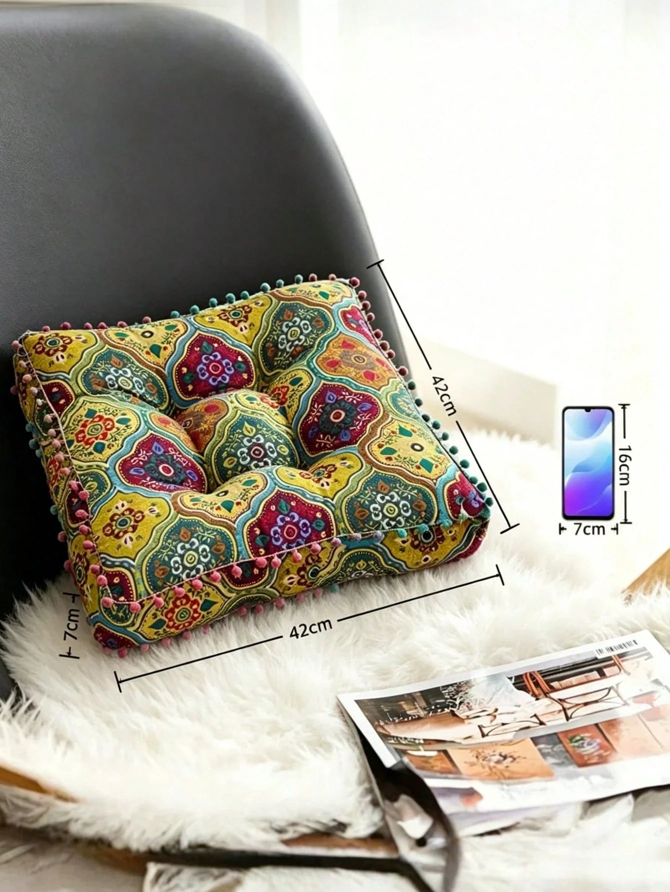 Bohemian Moroccan Round Meditation Floor Cushion Pillow