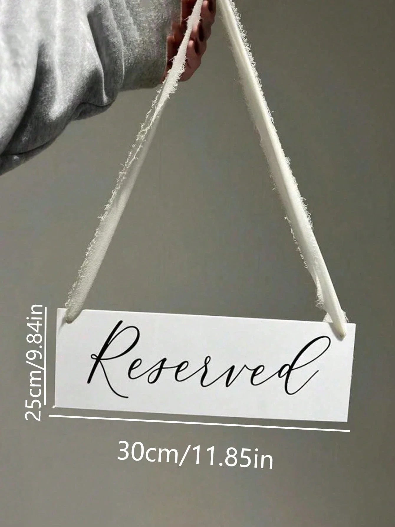 1-Piece Acrylic Reserved Sign for Wedding Ceremony Use