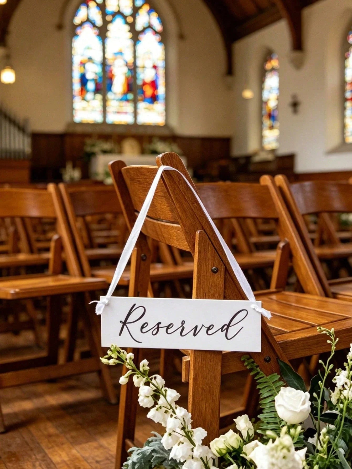 1-Piece Acrylic Reserved Sign for Wedding Ceremony Use