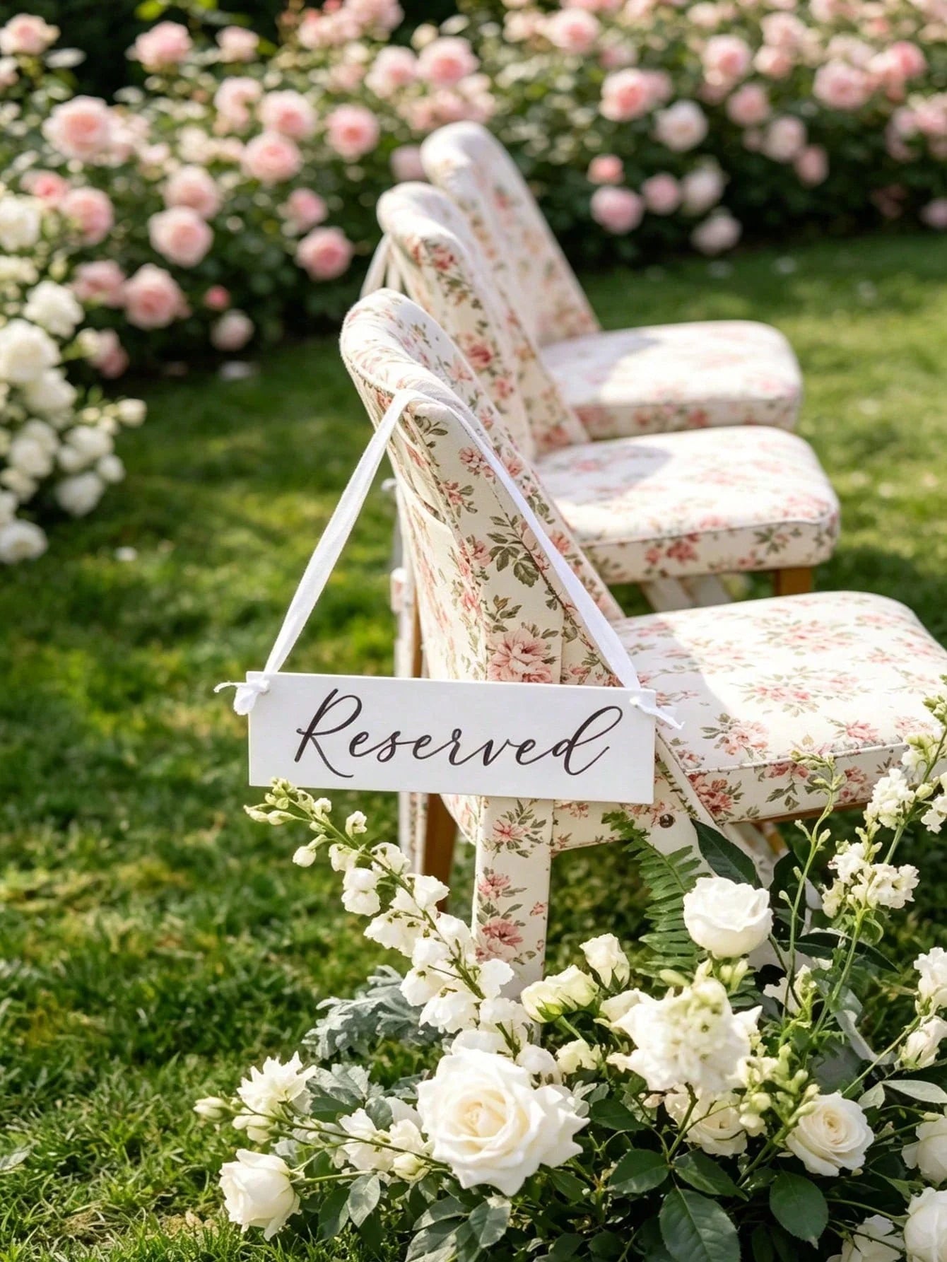 1-Piece Acrylic Reserved Sign for Wedding Ceremony Use