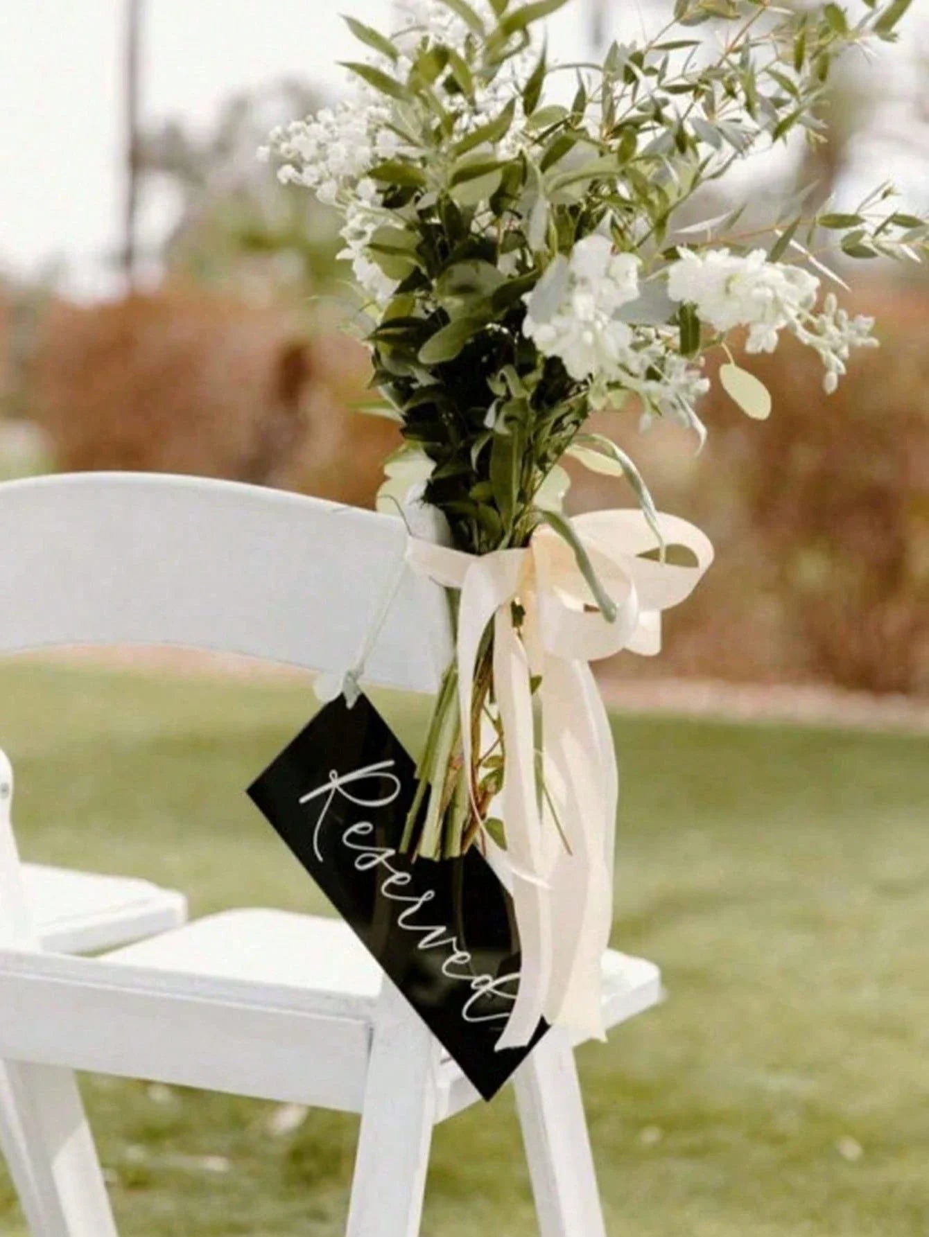 1-Piece Acrylic Reserved Sign for Wedding Ceremony Use