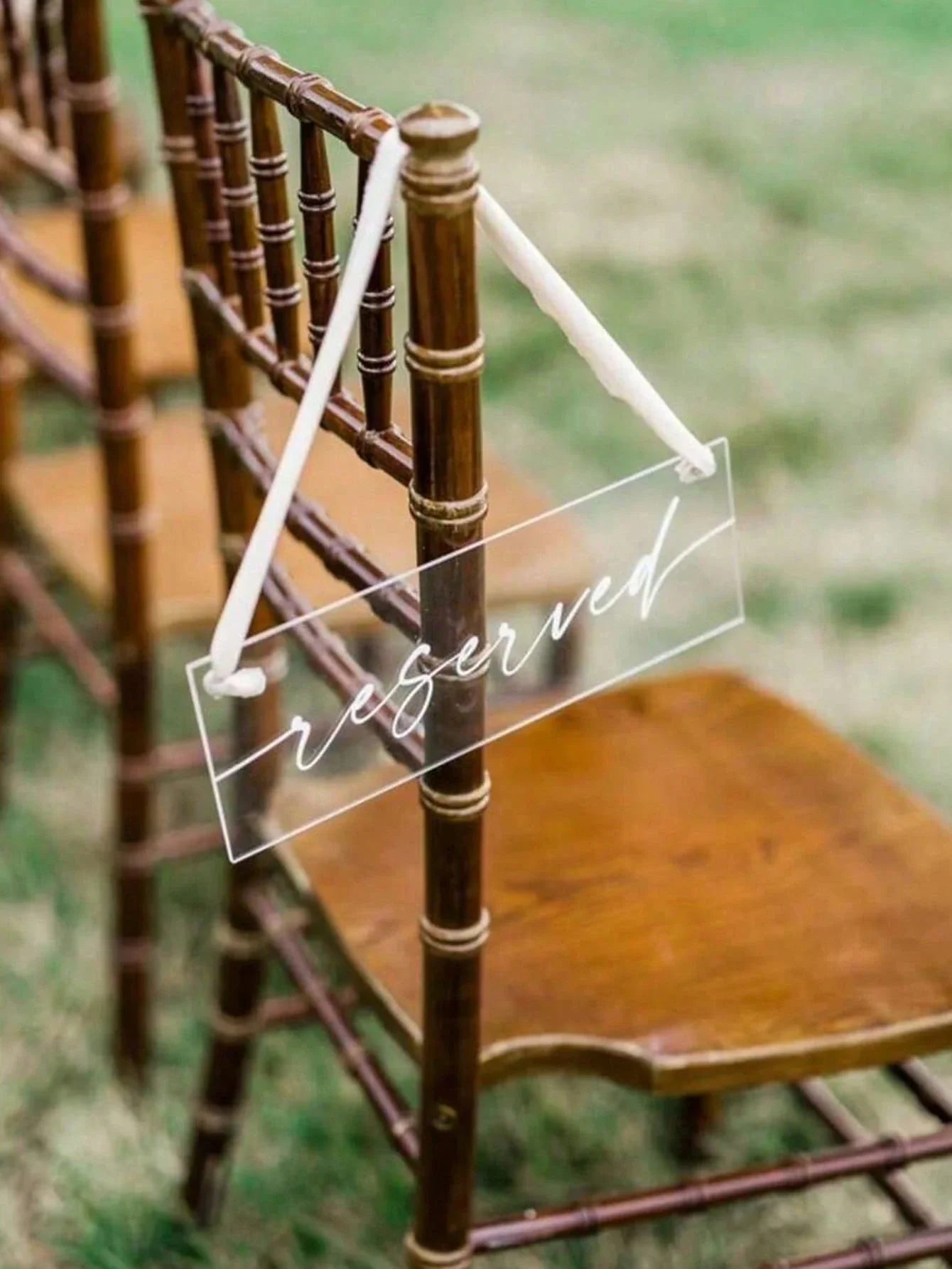 1-Piece Acrylic Reserved Sign for Wedding Ceremony Use