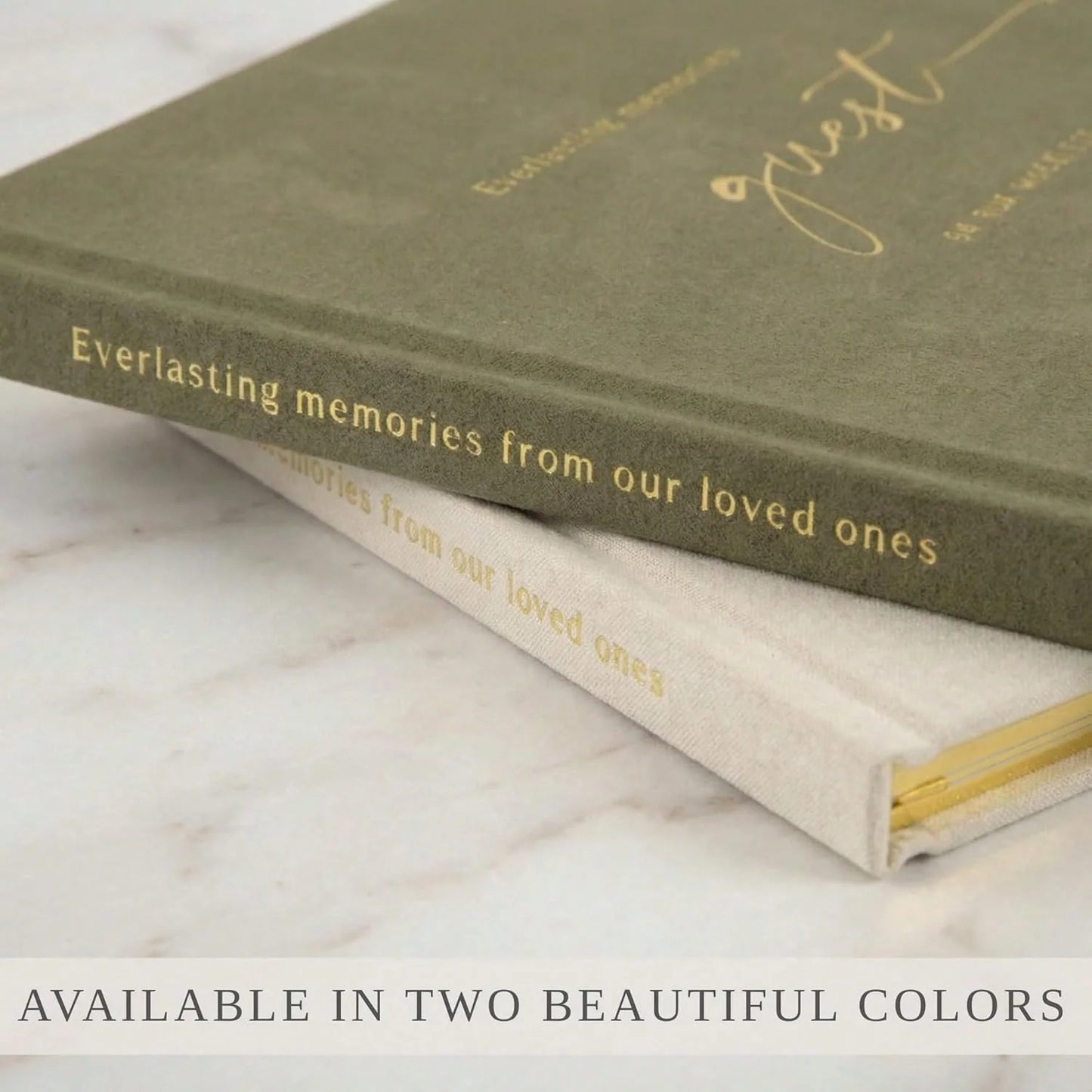 Elegant Velvet Wedding Guest Book with Photo Slots for Bridal Shower
