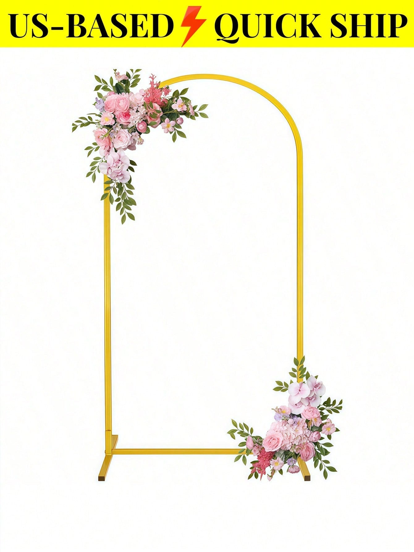 Metal Gold Arch Backdrop Stand for Balloons Weddings & Parties