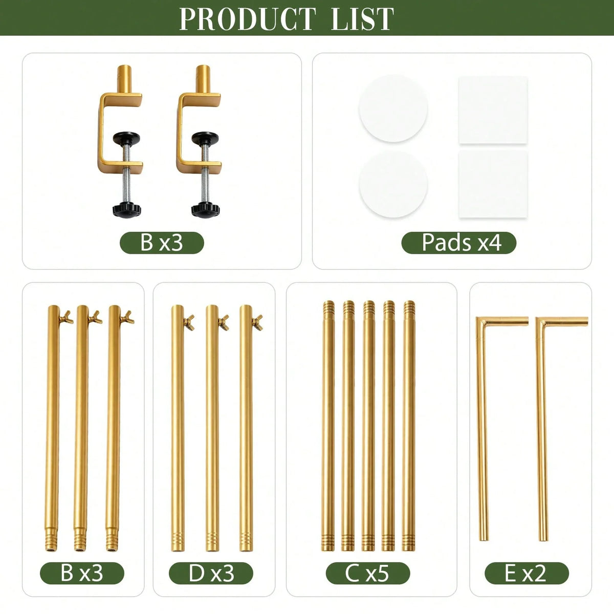 Adjustable Metal Over Table Arch Stand with Secure Clamps for Party Decor