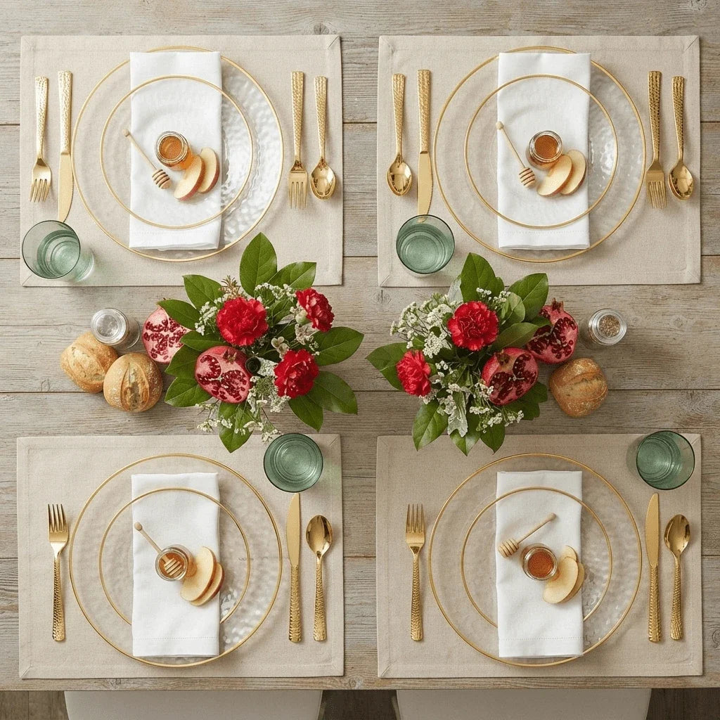100-Piece Clear Hammered Gold Rim Disposable Plastic Dinnerware Set for 20 Guests