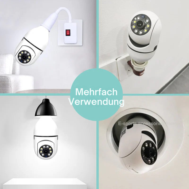 CCTV Security Camera | 360° Surround View | Full HD Night Vision | BulbCam360