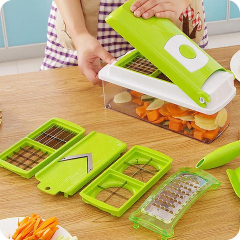 Multi-Function Kitchen Cutter – 12-in-1 Vegetable Slicer for Quick Food Prep