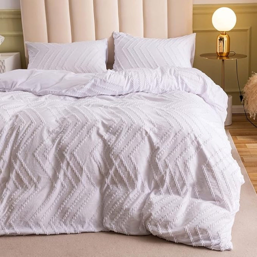 Chevron Plush Quilt Cover | 3pcs Set