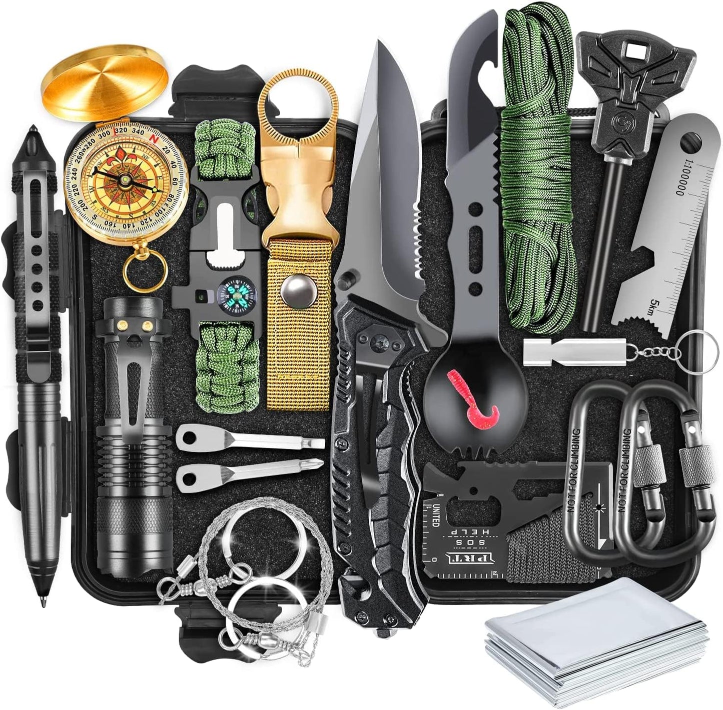 Compact Survival Kit with 19 Essential Tools