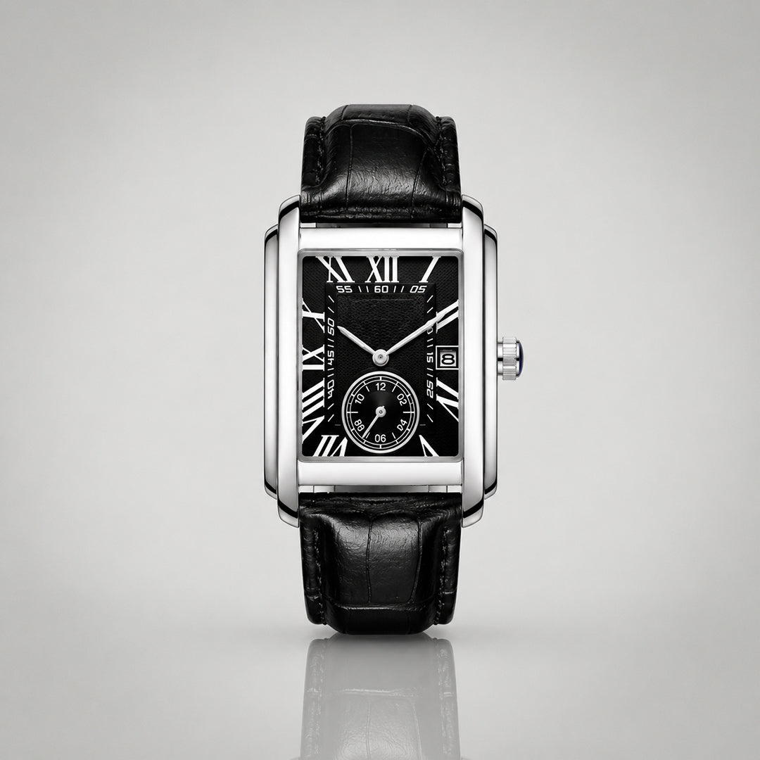 1951 Silver and Black tank watch — EPOCH