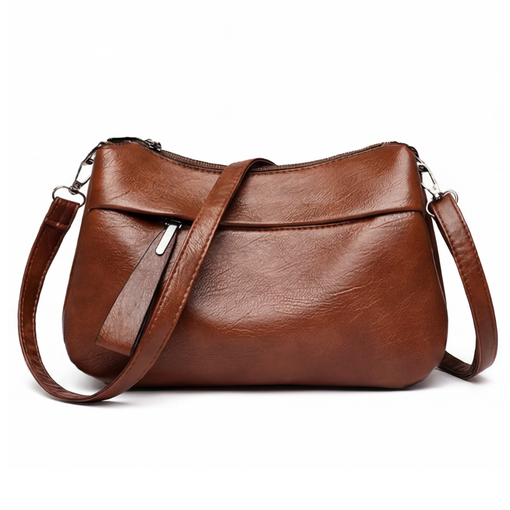 Carria™- Soft Leather Crossbody With 3 Compartments