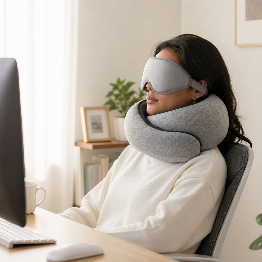 VoyageEase Neck Pillow — Arrive Refreshed and Pain-Free, Every Single Trip