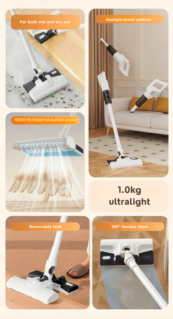 VioraClean 3-in-1 Cordless Vacuum for Effortless Cleaning