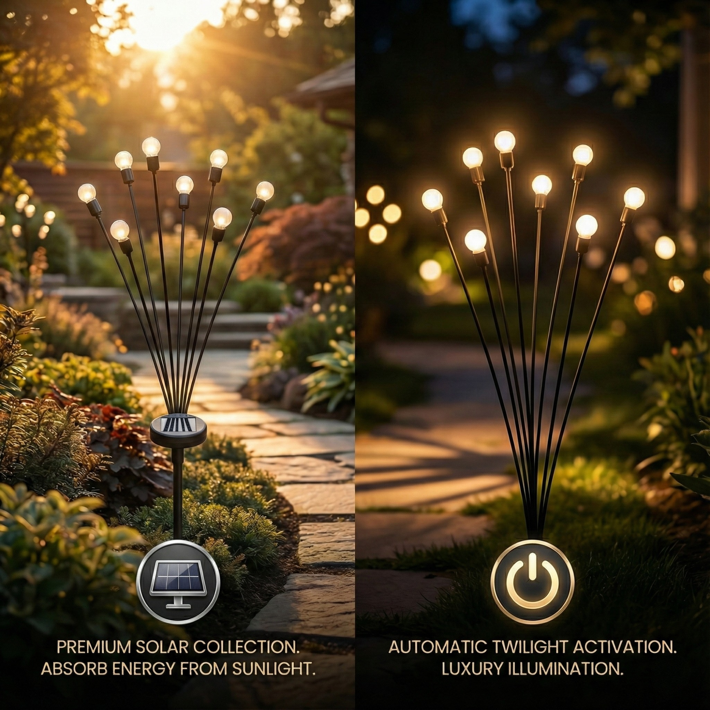 LumiFire™ Solar Firefly Garden Lights