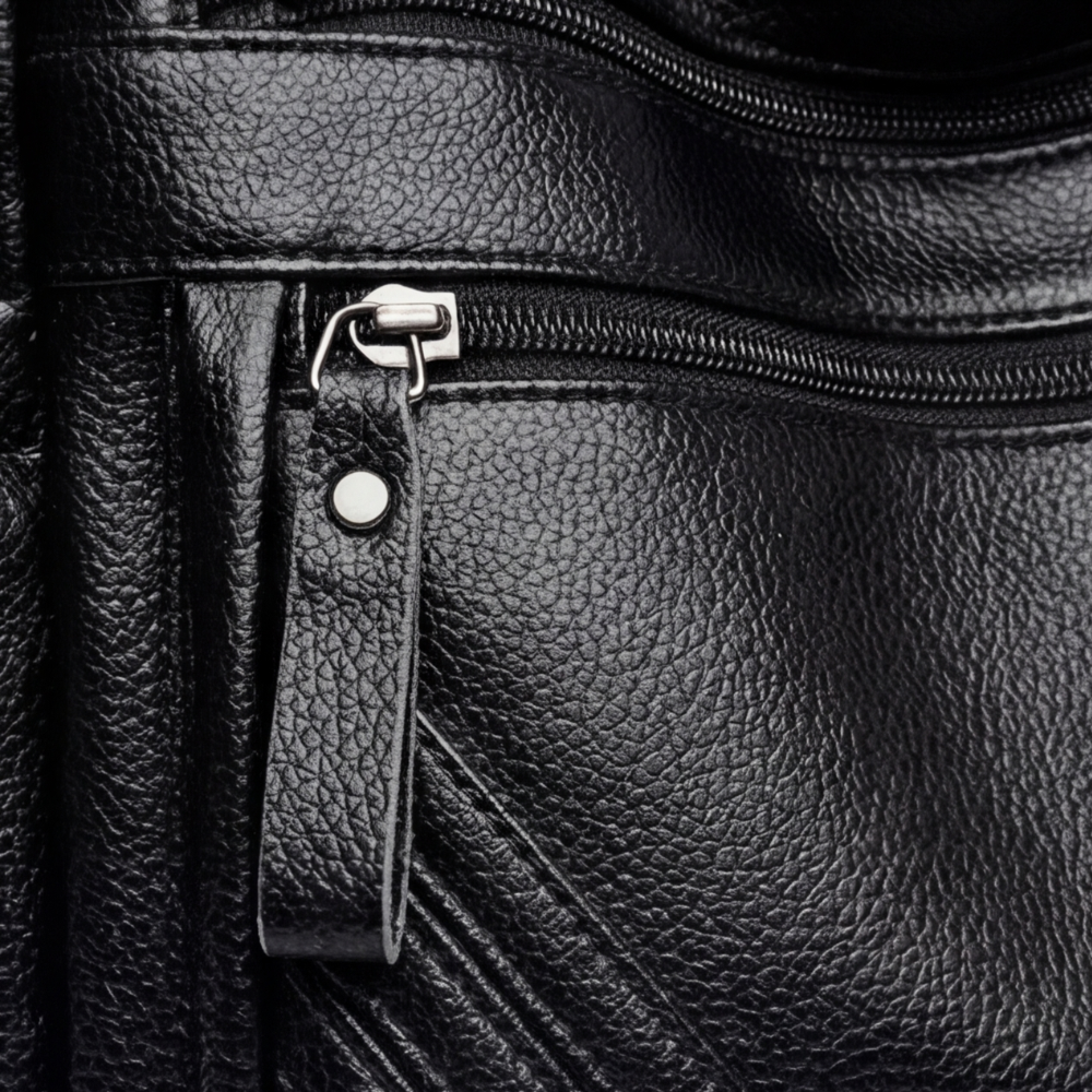 Carria™ – Soft Leather Multi Pocket Shoulder Bag