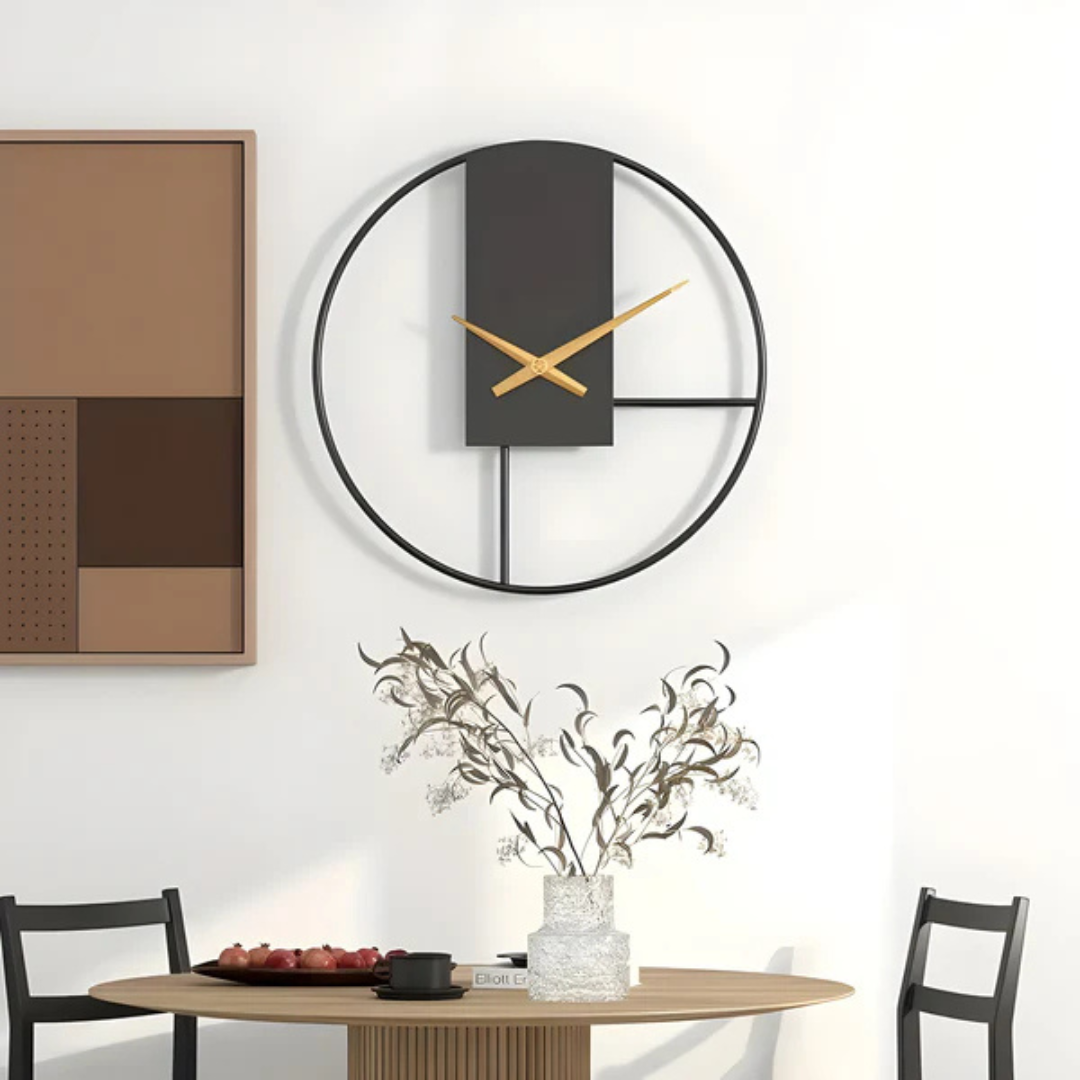 Large Minimalist Wall Clock – Silent Design for Living Room