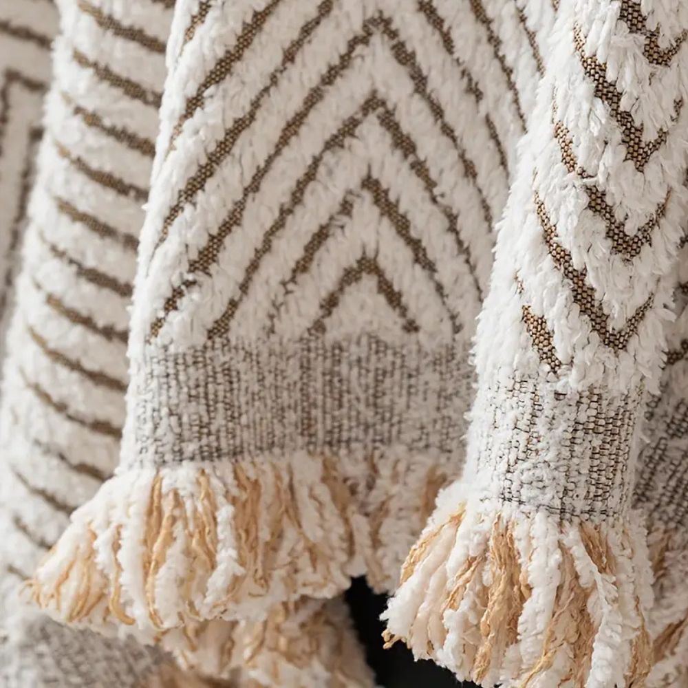 LumiWeave - Herringbone Sofa Cover Throw