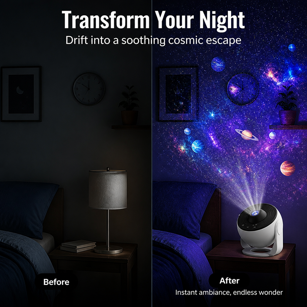 LumaDream™ — Transform Your Night into a Soothing Cosmic Escape