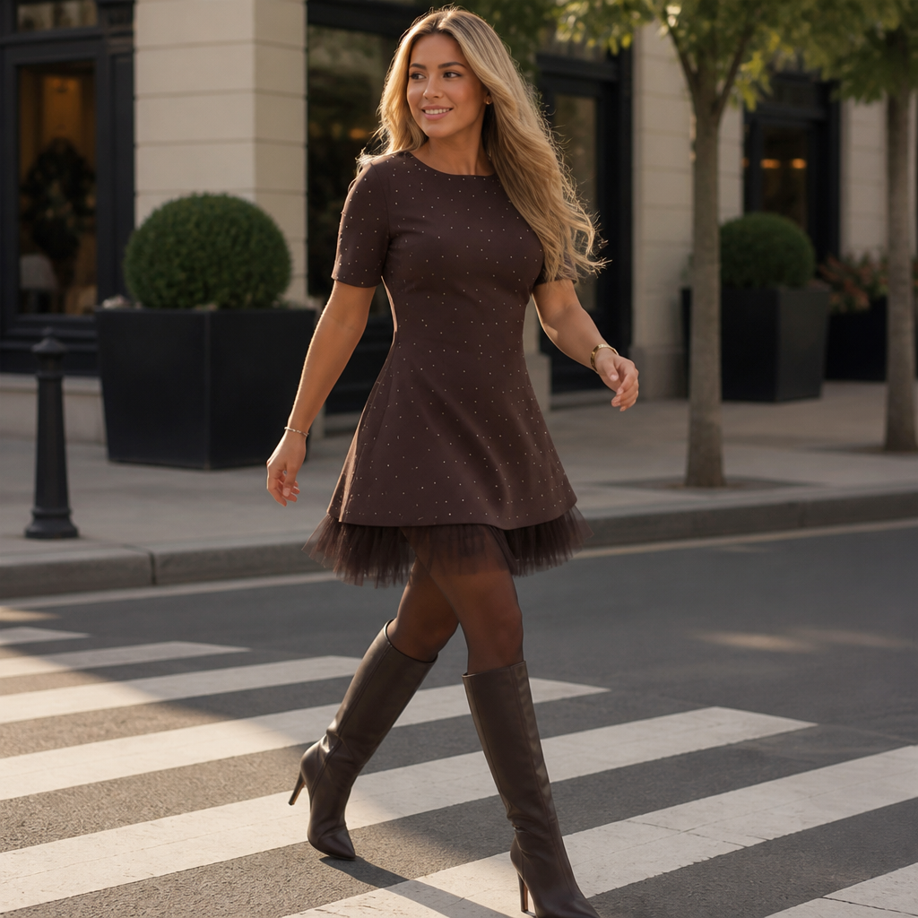 LuminaLace Mini Dress — Command Every Room with Effortless Sparkle and Unstoppable Confidence