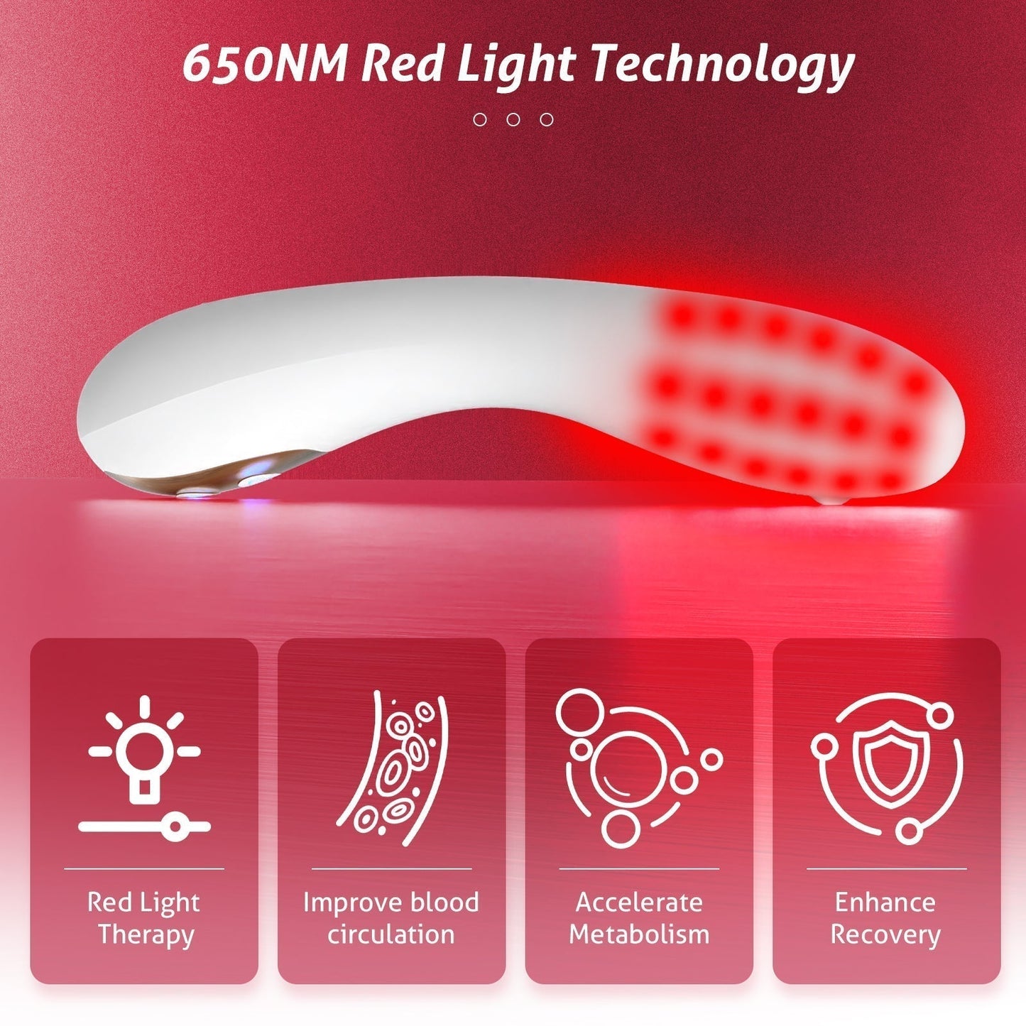 Intimate Health Device with Red Light Therapy and Heating Function for Women