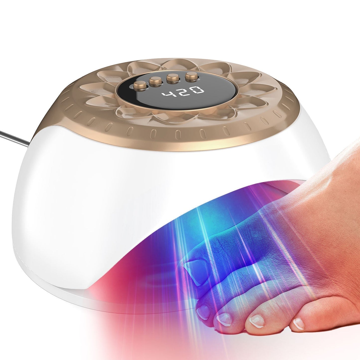 Device for Treating Toenail Fungus with Gold Light Technology