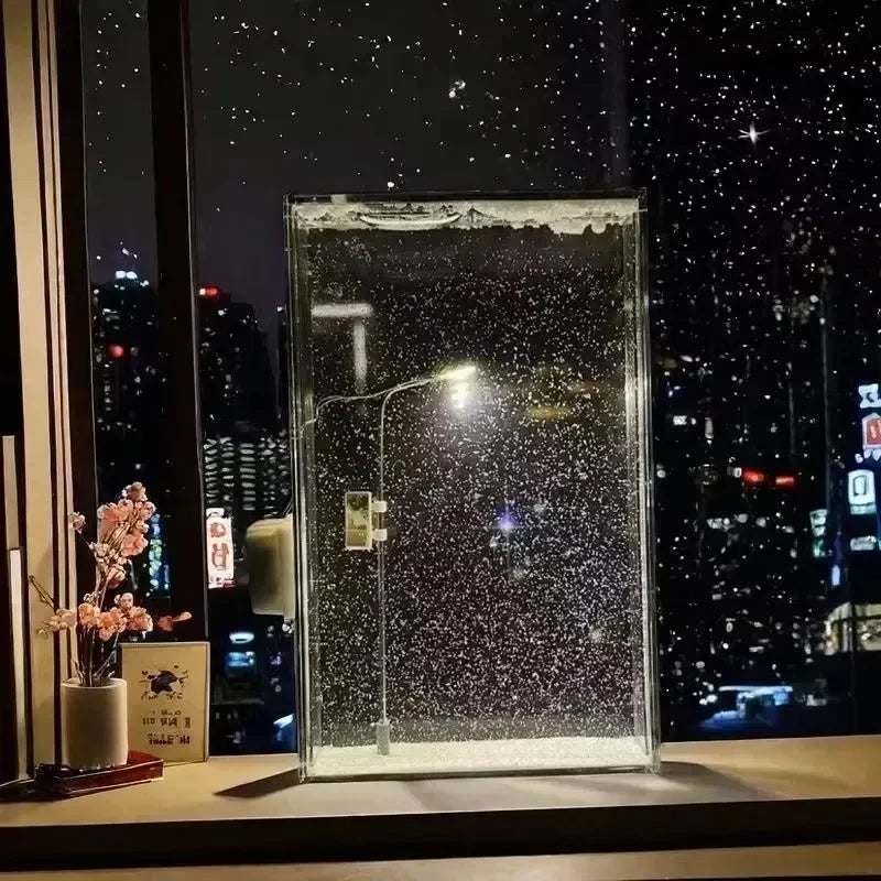 Nostalgic Snowy Night Lamp