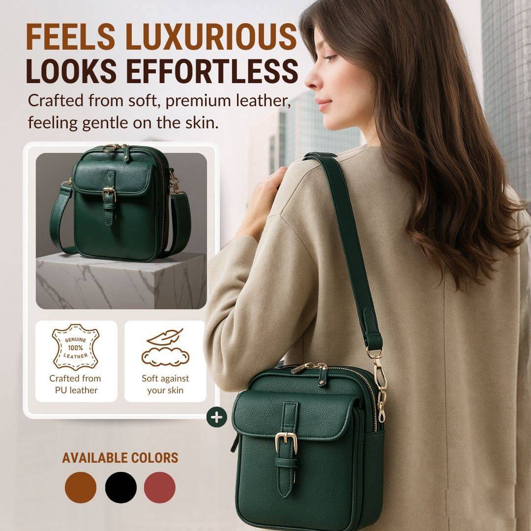 Double Pocket Crossbody Organizer Bag