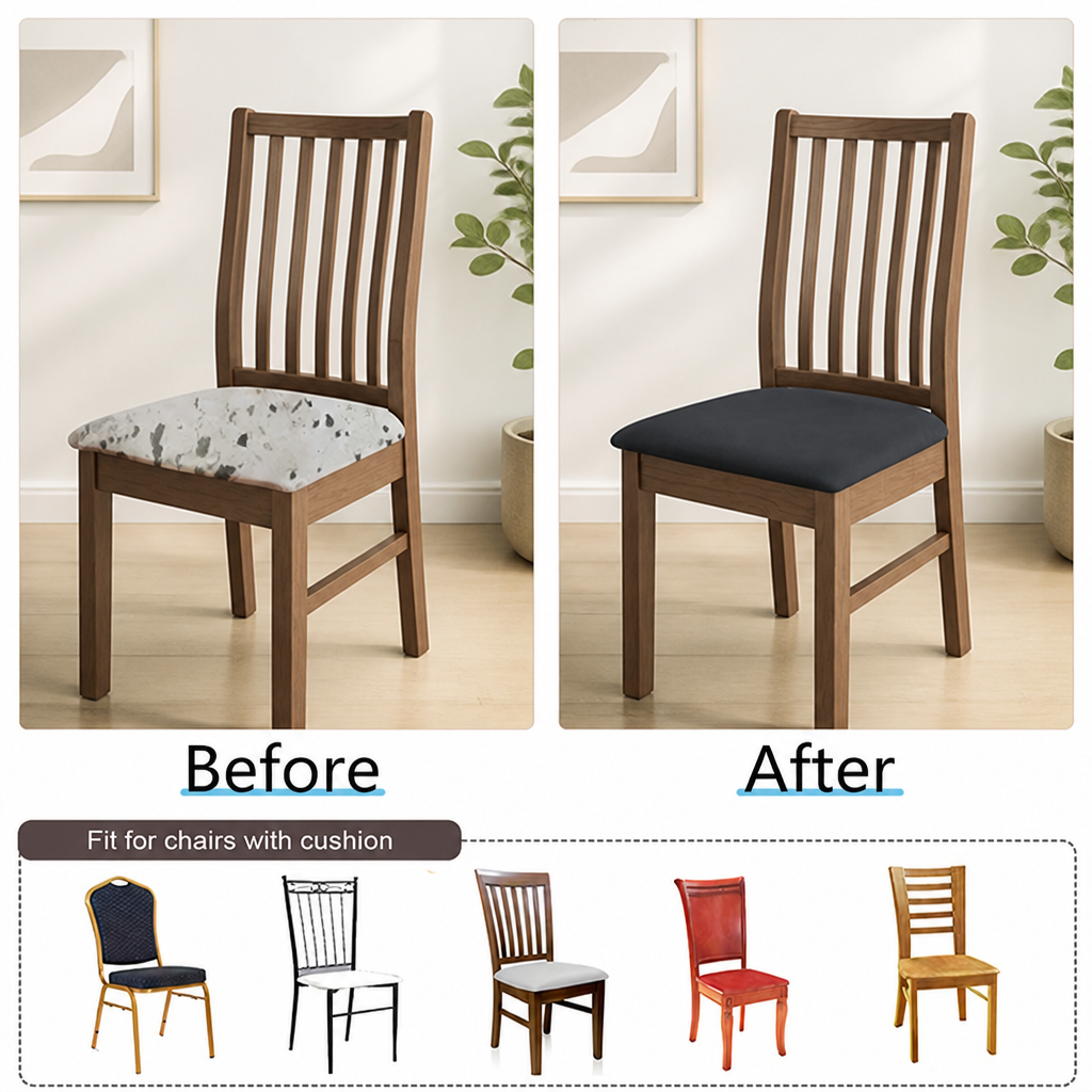 FluidFit Chair Covers — Hug Your Chairs with Flawless Style and Spill-Proof Comfort