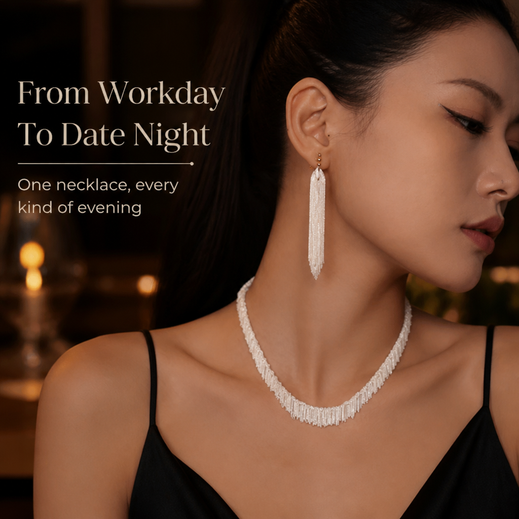 CascadeLuxe — Flowing Gold Elegance That Keeps You Comfortable All Day