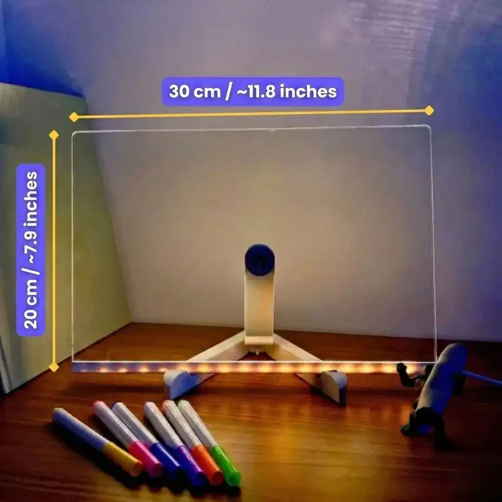 GlowPad - Reusable LED Drawing Board with Instant Erase Technology
