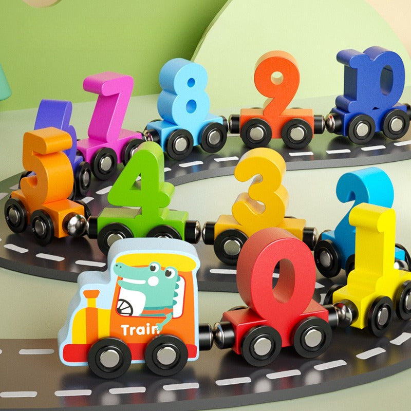MagnaTrain Number Pull Toy - Engaging Learning Game for Young Math Whizzes