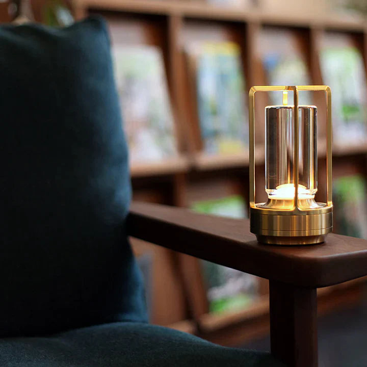 Lumiere Lantern Cordless Crystal Table Lamp