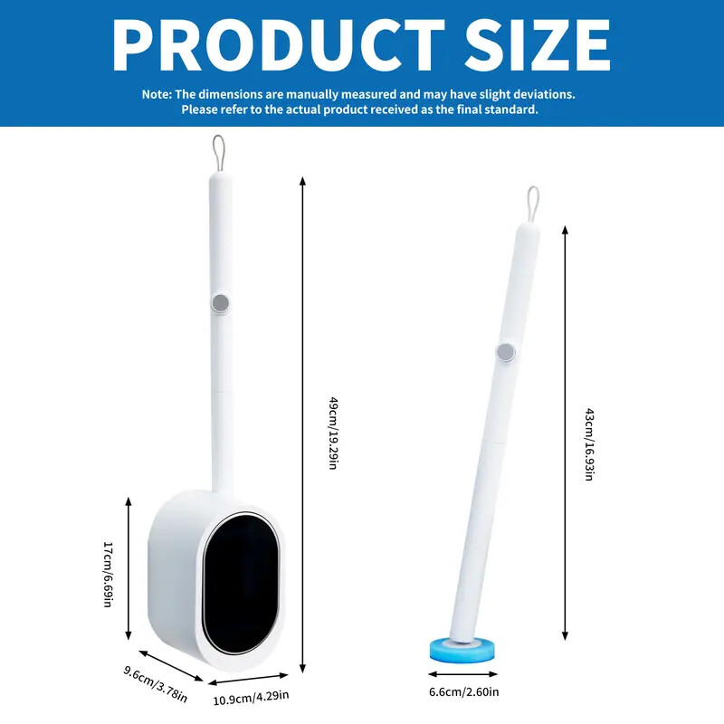 Toilet Scrubber Kit with Self-Cleaning Disposable Pads