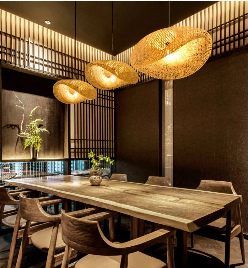 Handcrafted Bamboo Pendant Light – Cozy Glow Through Natural Weave