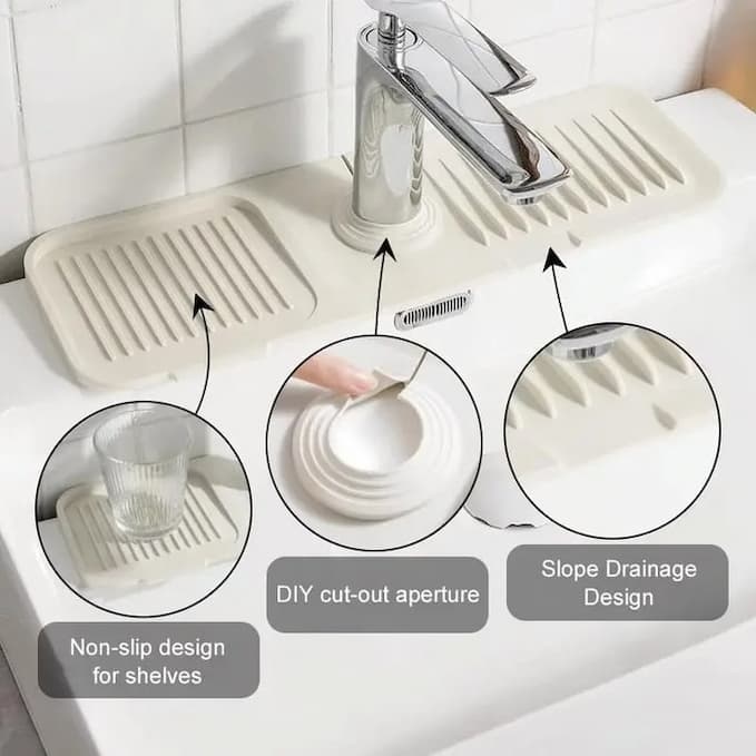 AquaGuardX — Silicone Sink Splash Guard Mat
