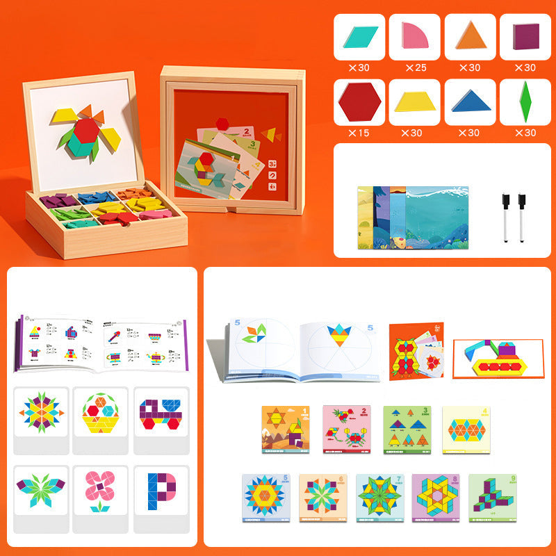 VivaBuilds Wooden Magnetic Block Set for Creative STEM Building