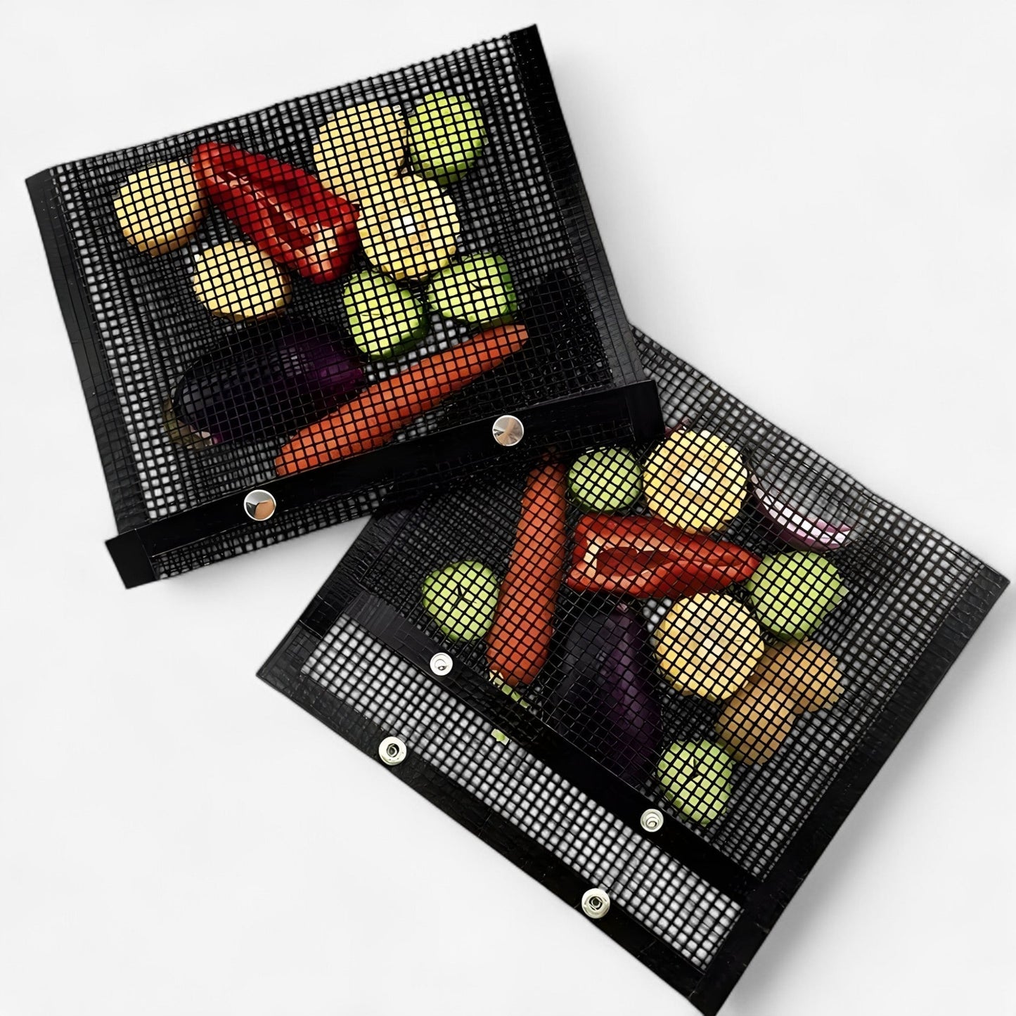 Non-Stick Grill Bags Set of 3 for Vegetables and Meat