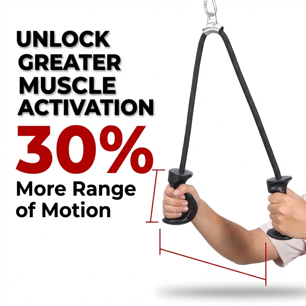 TriPull Tricep Rope with Ergonomic Handles