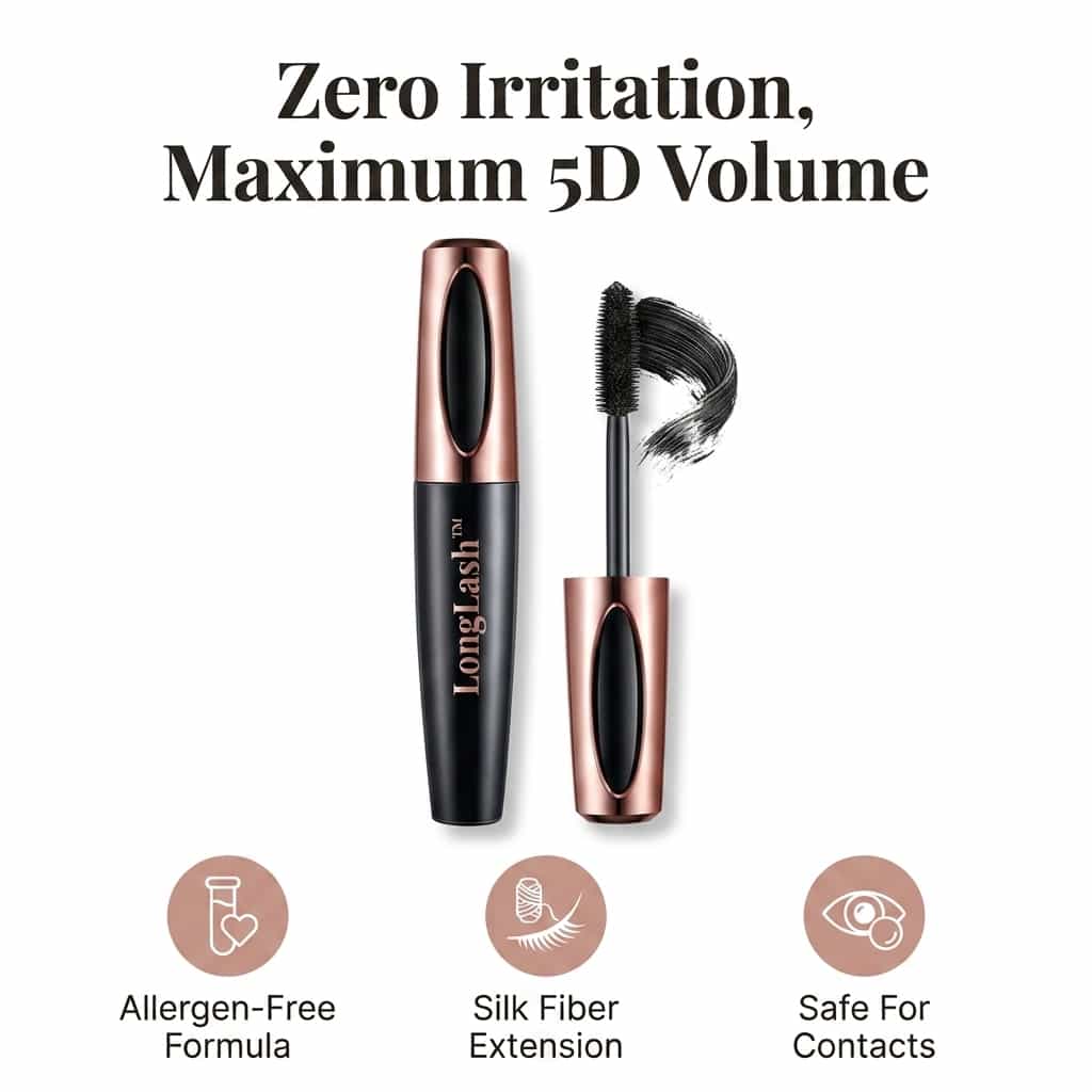 LongLash - Hypoallergenic 5D Mascara with Silk Fibers