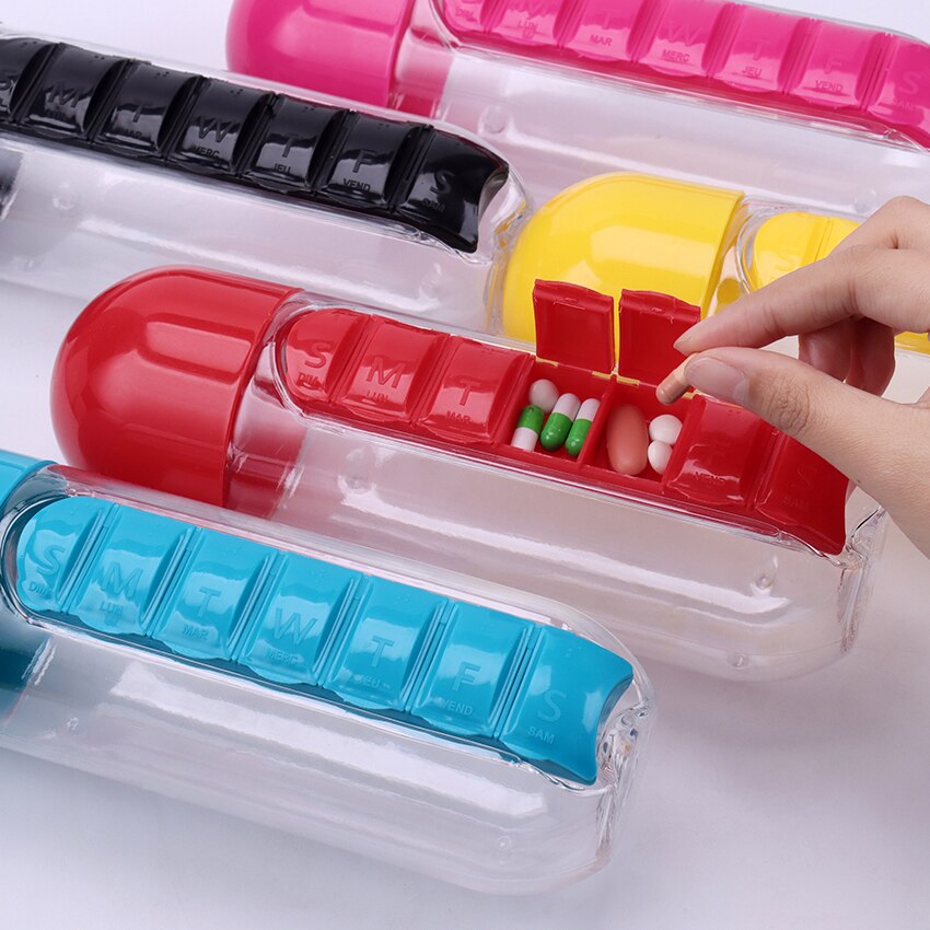 Vitamins Organizer Water Bottle