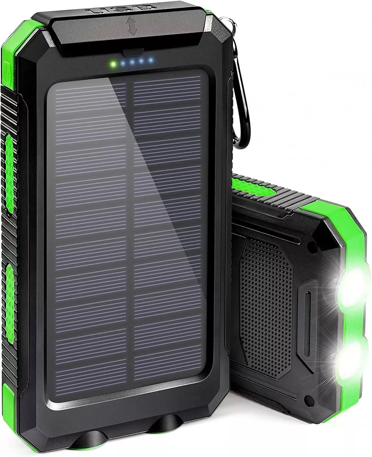 Dual Flashlight Solar Charger with 20000mAh Battery Capacity