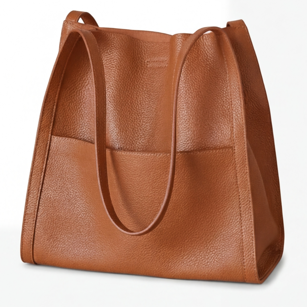 CARESSA™ – Soft Leather Multi Pocket Shoulder Bag