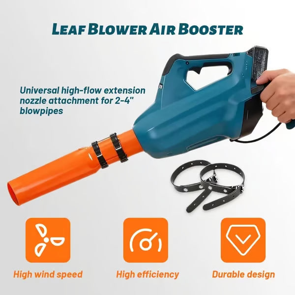 Leaf Blower Airflow Booster Attachment | Flow Amplifier | Quick Tool-Free Mount | AirJetPro