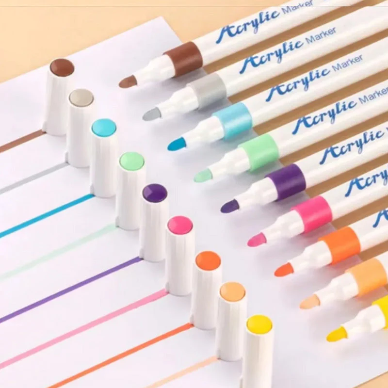 Vibracryl 3 mm Acrylic Paint Marker Set for Multi-Surface Art