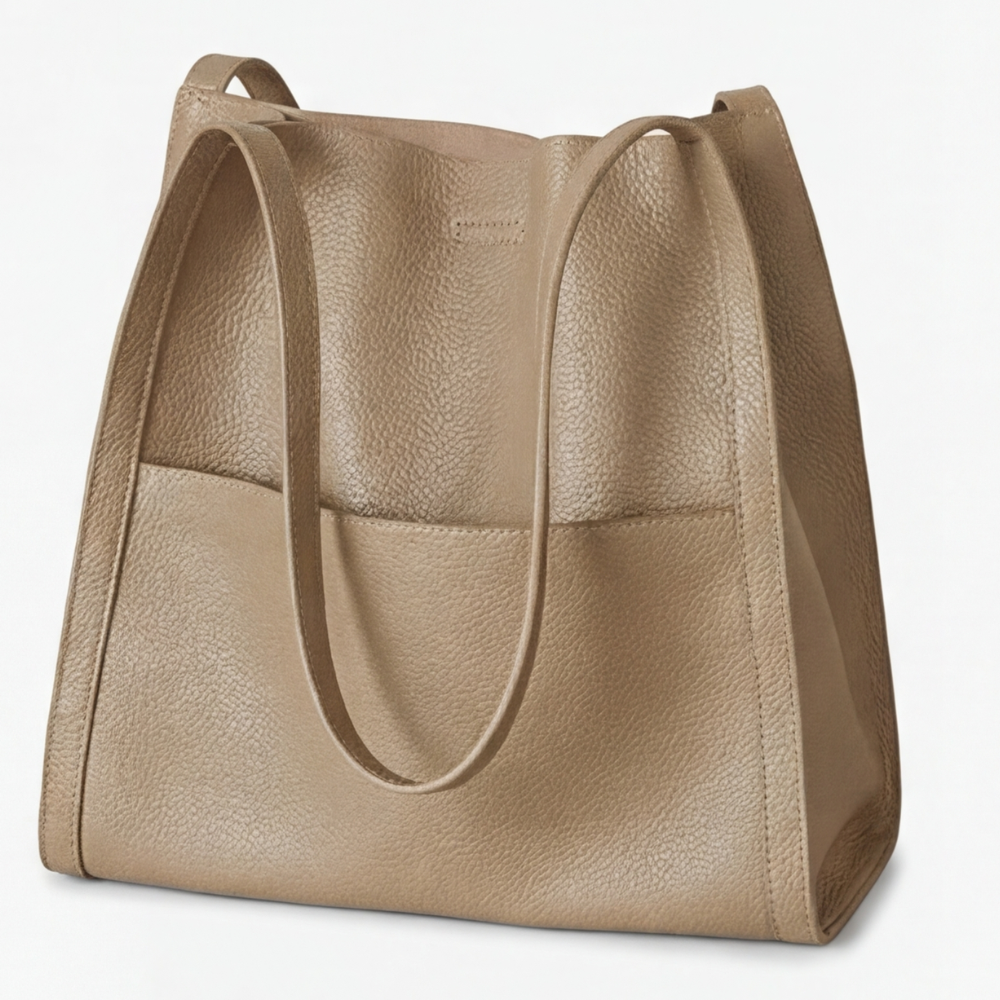 CARESSA™ – Soft Leather Multi Pocket Shoulder Bag
