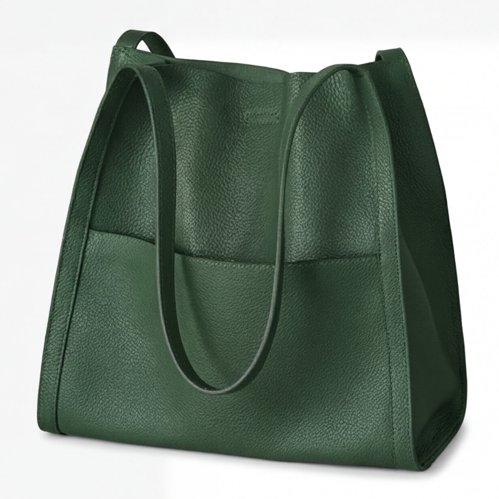 CARESSA™ – Soft Leather Multi Pocket Shoulder Bag