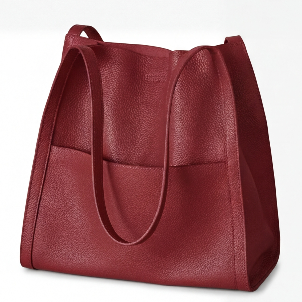 CARESSA™ – Soft Leather Multi Pocket Shoulder Bag